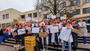 Ärzte streiken in Freiburg. Foto: Ralf Deckert
