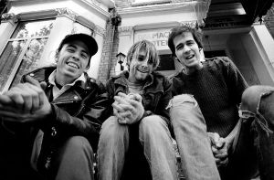 Die Grunge-Ikonen von Nirvana: Dave Grohl, Kurt Cobain und Krist Novoselic (von links) Foto: Goodacre/dpa