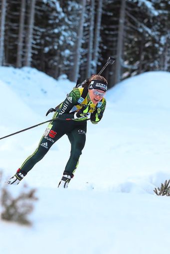 Janina Hettich konnte mit ihrem Weltcup-Debüt am Holmenkollen zufrieden sein. Foto: Eibner Foto: Schwarzwälder Bote