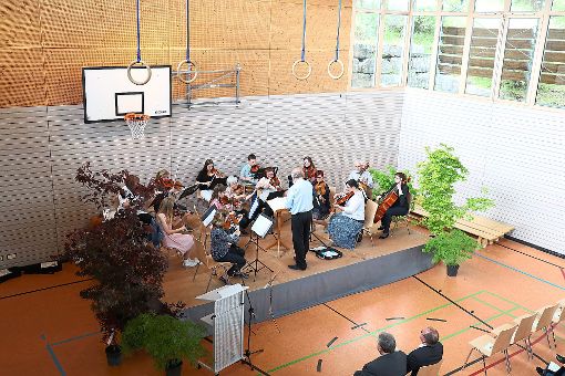 Das Familienkammerorchester spielte in der Oberschwandorfer Festhalle. Foto: Geisel Foto: Schwarzwälder-Bote