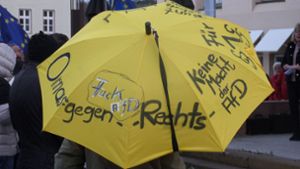 Bei der Demo in Freudenstadt gingen auch die „Omas gegen Rechts“ auf die Straße. Foto: Vanessa Lehmann