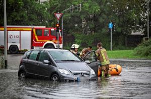 Überschwemmungen gab es kürzlich in Schwenningen. Foto: Marc Eich