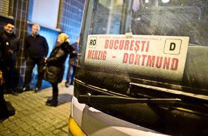 Im Linienbus kommen Rumänen nach Dortmund Foto: dpa
