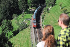 Wegen Brückenarbeiten in Gutach wird    es vom 2. bis 11. Juli bei der Schwarzwaldbahn Fahrplaneinschränkungen   im Abschnitt Hausach-Triberg geben.   Foto: Kienzler Foto: Schwarzwälder Bote