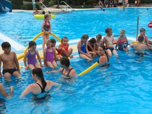 Viel Spaß hatten die Kinder beim Anfängerschwimmkurs der DLRG-Ortsgruppe Loßburg. Foto: DLRG Foto: Schwarzwälder Bote