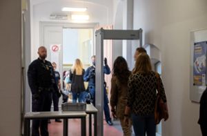 Einlasskontrolle im Landgericht Hechingen Foto: Jannik Nölke