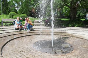 Elena Gaidaenco (links) und Lilia Ples genießen mit ihren Kindern den sonnigen Ferien-Donnerstag im Mauthepark. Foto: Riesterer Foto: Schwarzwälder Bote