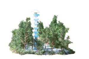 Dieses Modell eines Turms hat Bauingenieur Stefan Roether aus Salmbach gebaut. Nach den derzeitigen Schätzungen  kostet der neue Schömberger Aussichtsturm rund 2,5 Millionen Euro. Roether glaubt, dass ein Turm wesentlich günstiger gebaut werden könnte.   Foto: Privat