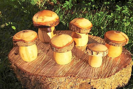 Aus heimischen  Hölzern entstehen  unter anderem Pilze. Foto: Baiersbronn Touristik Foto: Schwarzwälder-Bote