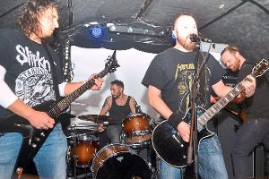 Die Geislinger Heavy Metal-Band Get Into Gear gehört schon zum Inventar der hiesigen Musikszene.  Foto: Breisinger Foto: Schwarzwälder-Bote