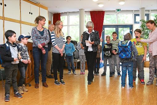 Willkommen: 22 neue Erstklässler sind an der Balinger Sprachheilschule begrüßt worden.  Foto: Privat Foto: Schwarzwälder-Bote
