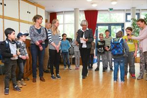 Willkommen: 22 neue Erstklässler sind an der Balinger Sprachheilschule begrüßt worden.  Foto: Privat Foto: Schwarzwälder-Bote