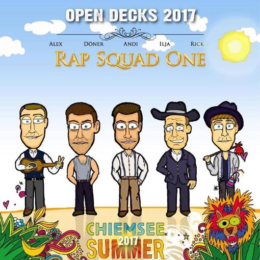 Alex, Döner, Andi, Ilja und Rick wollen als »Rap Squad One« beim Chiemsee Summer Headliner werden. Foto: Festival