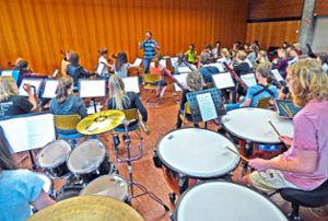 Michael Berner probt mit seinem Orchester fleißig für die Spanienreise. Foto: Vaas Foto: Schwarzwälder Bote