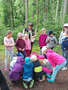 Bei der Waldwoche des Kreisforstamts gab es für die Kinder im Wald viel zu entdecken und kennenzulernen.  Foto: Kreisforstamt Foto: Schwarzwälder Bote