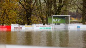 Hochwasser an der Donau in Baden-Württemberg. Foto: dpa/Thomas Warnack