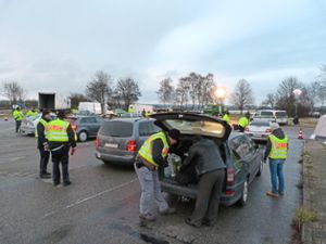 Bei Kontrollen auf der Autobahn  81 –  im Bild eine groß angelegte Kontrollaktion  Ende November 2017 – wird die Polizei immer wieder fündig.    Foto: Otto