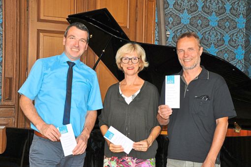 Stellten neue Konzertsaison vor: Bürgermeister Thomas Geppert (von links), Gerlinde Wöhrle und Oliver Schell Foto: Steitz Foto: Schwarzwälder Bote