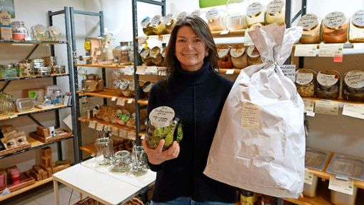 Silke Lopes, Betreiberin des Unverpackt-Laden in Villingen, wo Konsumfasten gelebter Alltag ist. Foto: Cornelius Rück