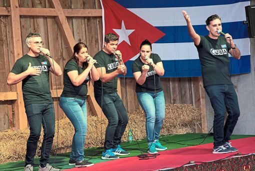 Ein A-cappella-Konzert und Einblicke in das Leben in ihrem Heimatland gab die kubanische Band Monte de Sión auf dem Kepplerhof in Unteriflingen.  Foto: Ade Foto: Schwarzwälder Bote