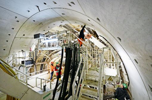 Eine Aufnahme vom Februar: Teile des Rastatter Tunnels sind fertig – jetzt gibt es Risse. Foto:  