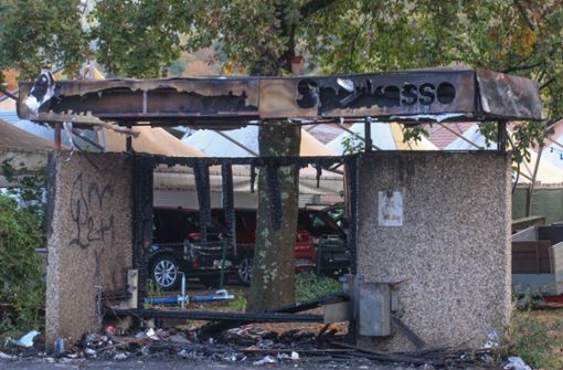 Das Bushaltehäuschen in Gengenbach wurde durch den Brand vollständig zerstört. Foto: Moritz Moser