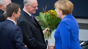 Lammert mit Rekordergebnis als Bundestagspräsident wiedergewählt 