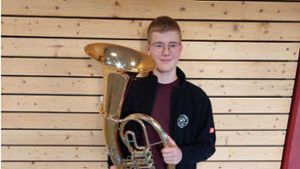 Jonas Bauer hat das Jugendmusikerleistungsabzeichen in Bronze erhalten. Foto: Verein