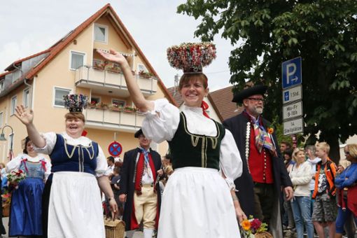 Eutingen feiert 1250 Jahre mit einem prächtigen Umzug. Foto: Feinler
