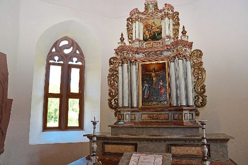 Der Altar der sanierten Kapelle auf dem Schenkenzeller Rossberg. Foto: Fritsche Foto: Schwarzwälder-Bote