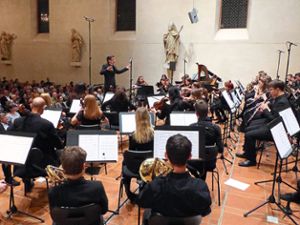 Ein großes Programm mit erstaunlicher Güte bietet das Jugendsinfonieorchester der Jugendmusikschule St. Georgen-Furtwangen unter Dirigent Pascal Pons.  Foto: Kouba Foto: Schwarzwälder Bote