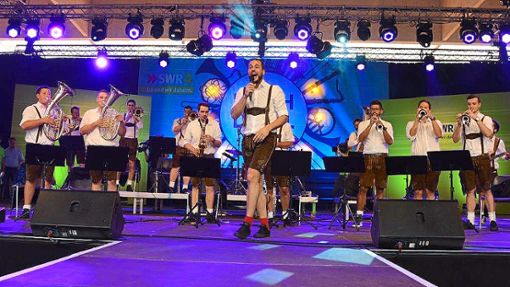 Die Baaremer Luusbuäbä laden in Harthausen zur Blasmusik-Party ein. Foto: MV Trichtingen Foto: Schwarzwälder Bote