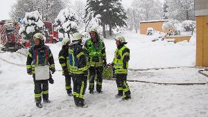 Mit 15 Männern ist die Feuerwehrabteilung Furtwangen am Einsatzort. Foto: Blessing