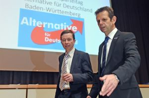 Bernd Kölmel (rechts) ruft die AfD zum Neustart auf. Foto: dpa