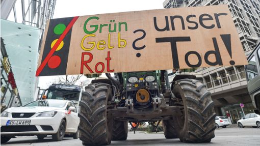 Die Bauern haben auch in der Stuttgarter Innenstadt demonstriert. Foto: LICHTGUT/Max Kovalenko