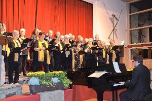Die Chöre des Gesangvereins Ostelsheim bereiteten den Besuchern mit  schwäbischen Liedern und Texten einen heiteren Abend.  Foto: Bausch Foto: Schwarzwälder-Bote
