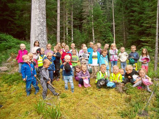 Drei Wochen lang waren die Kinder des Kindergartens Sprollenhaus im Wald. Foto: Kindergarten Foto: Schwarzwälder Bote