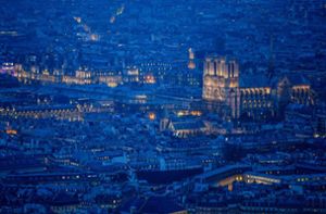 Januar 2018: Blick auf die Kathedrale Notre-Dame de Paris vom Montparnasses aus. Foto: Christophe Simon/AFP