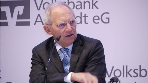 2020 hat die Volksbank Albstadt Wolfgang Schäuble – kurz vor dem ersten Corona-Lockdown – zum Neujahrsempfang nach Stetten am kalten Markt geholt – und auch seine dortige Rede war eine denkwürdige. Foto: Karina Eyrich