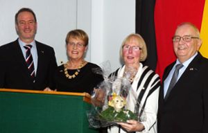 Trugen bis zuletzt den Verein (von links): Stéphane Schmid, Renate Pfitzenmaier, Gisela und Pierre Caudrelier Foto: Schwarzwälder Bote