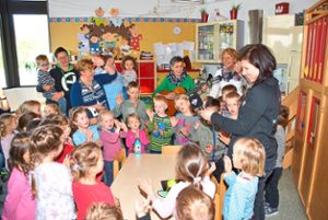 Antenne 1-Moderatorin Nadja stattete dem Kindergarten Kleine Strolche einen Besuch ab. Foto: Baiker