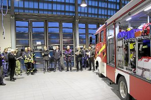 Die Feuerwehrabteilung Wiesenstetten erhält ein neues Feuerwehrauto. Das beschloss der Gemeinderat am Dienstag im Feuerwehrgerätehaus. Foto: Frommherz