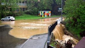 Unwetter im Mai führen im Zollernalbkreis zu teils heftigen Überschwemmungen. Foto: Visel