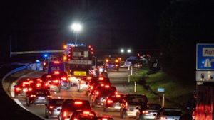 Unfall mit vier Autos auf A 81 bei Vöhringen