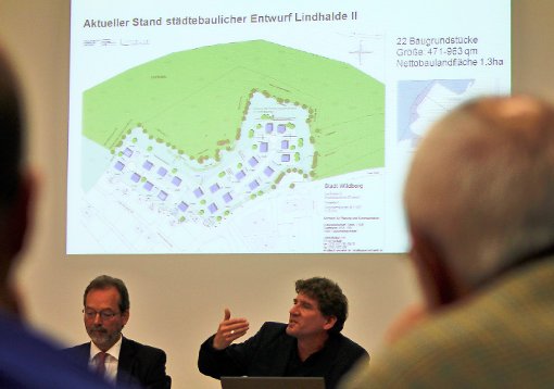 Bürgermeister Ulrich Bünger und Planer Thomas Sippel (rechts) stellten das  Baugebiet vor. Foto: Martin Bernklau Foto: Schwarzwälder-Bote