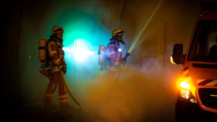 So erlebte die Feuerwehr Schiltach die Brandübung im Schlossbergtunnel
