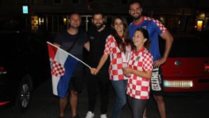 Kroatien-Fans feiern Sieg ihrer Mannschaft