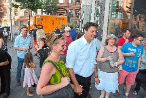Peter und Janet Rosenberger können trotz Wahlniederlage in Mannheim lachen. Foto: Lück