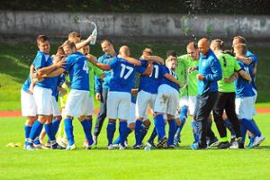 Sieg im Derby: Die SpVgg Freudenstadt jubelt am ersten Spieltag. Foto: Burkhardt
