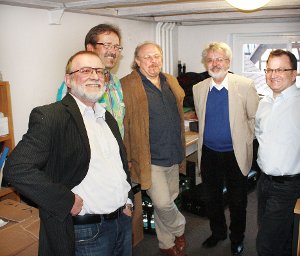 Willi Jerger, Ralf Stölzl, Ralf Armleder, Arved Sassnick und Clemens Berger (von links) in den Räumen der Stadtkapelle Foto: SPD Foto: Schwarzwälder-Bote